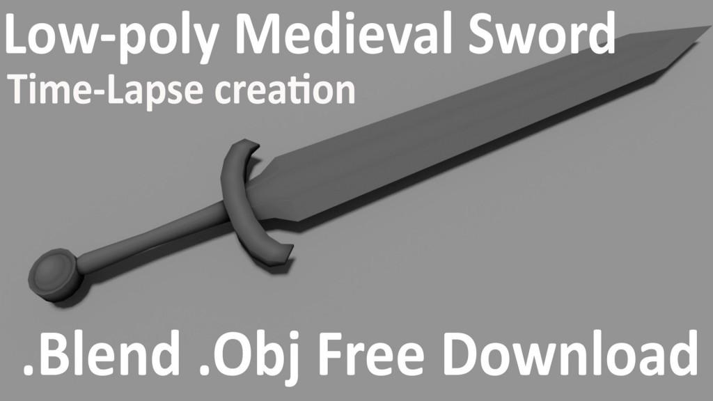 Low poly medieval sword preview image 1
